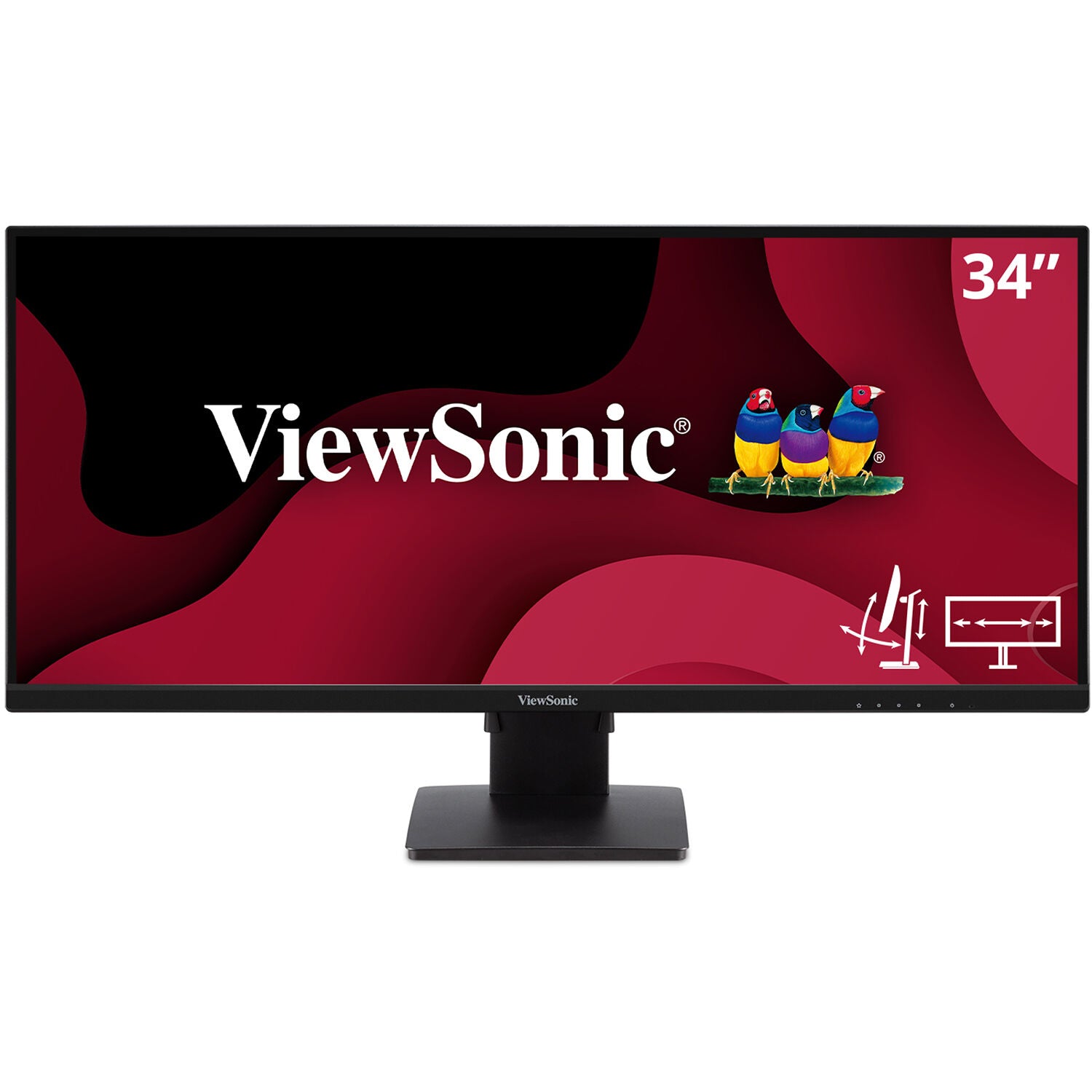 ViewSonic VA3456-MHDJ-R 34" 21:9 UltraWide WQHD 1440p IPS Monitor- Certified Refurbished