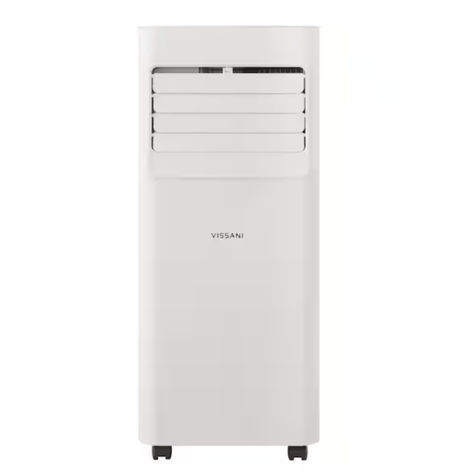 Vissani 5000 BTU 115V 3-in-1 Portable Air Conditioner with Dehumidifier and Remote for Rooms up to 150 sq. ft., White - Certified Refurbished