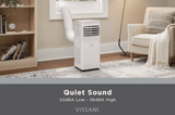Vissani 5000 BTU 115V 3-in-1 Portable Air Conditioner with Dehumidifier and Remote for Rooms up to 150 sq. ft., White - Certified Refurbished