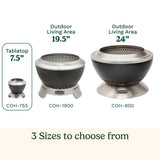Cuisinart 7.5” Cleanburn Smokeless Table Top Fire Pit, Silver & Black