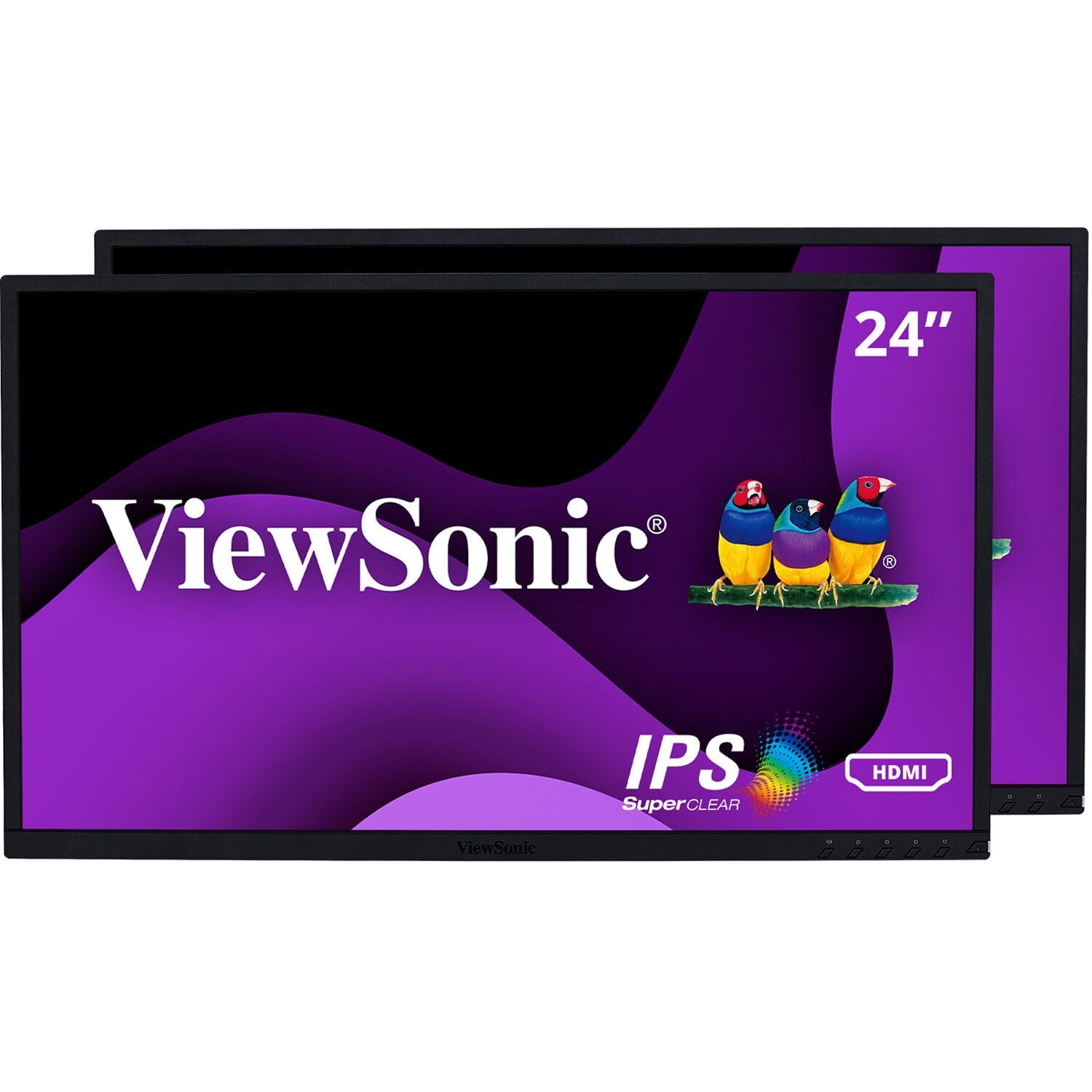 ViewSonic 24" Dual Pack Head-Only Ergonomic Monitor - Certified Refurbished