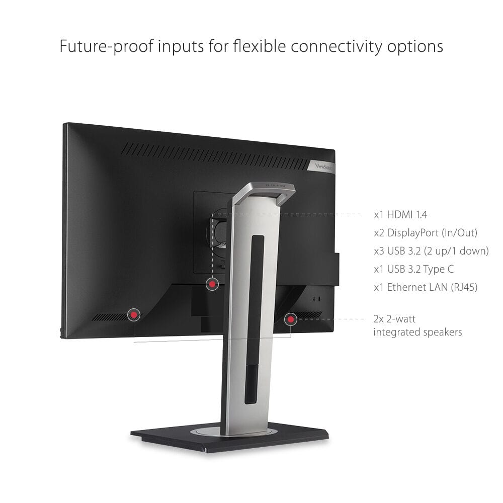 ViewSonic 24" Ergonomic IPS Designed for Surface Monitor - Certified Refurbished