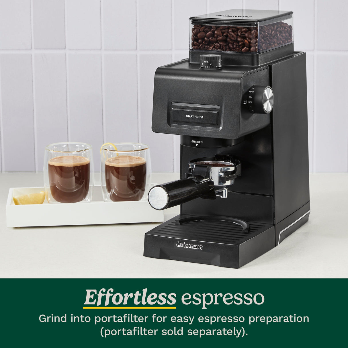 Cuisinart Espresso & Coffee Conical Burr Grinder, Black
