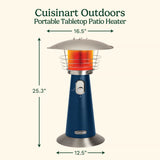 Cuisinart Portable Tabletop Patio Heater, Navy