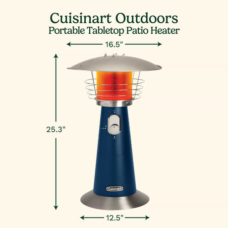 Cuisinart Portable Tabletop Patio Heater, Navy