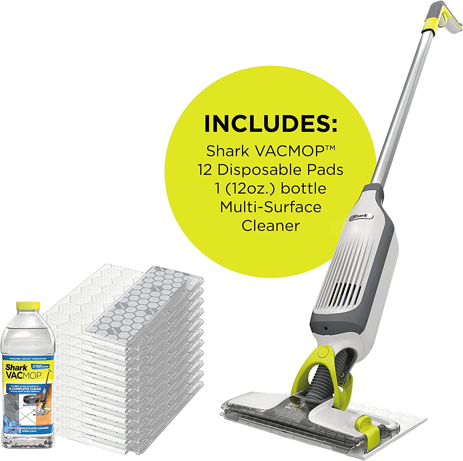 Shark VM200P12 VACMOP Cordless Hard Floor Vacuum Mop