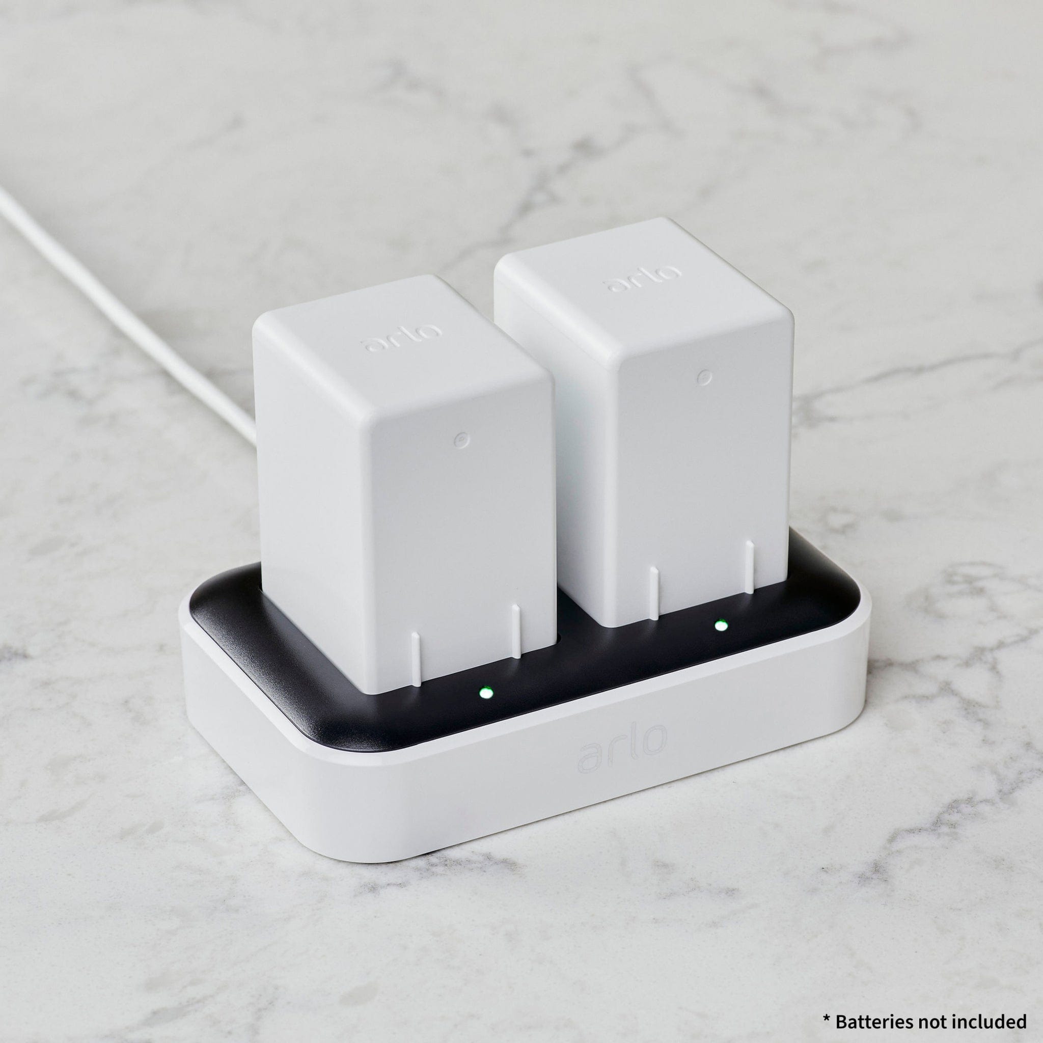 Arlo Accessory Dual Charging Station, Charge Up to Two Batteries, Comp