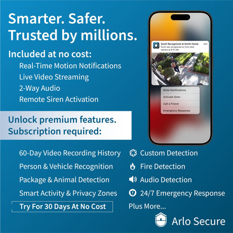 Arlo Essential 2nd Gen 2K, 2-cam, White - Certified Refurbished