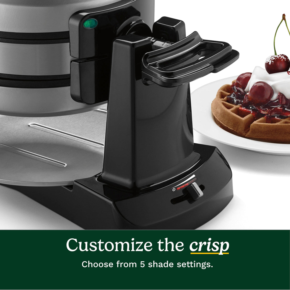 Cuisinart Double Flip Belgian Waffle Maker, Black