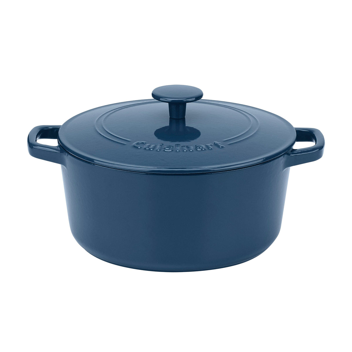 Cuisinart Chef’s Classic™ Enameled Cast Iron Cookware 5 Quart Round Covered Casserole, Blue
