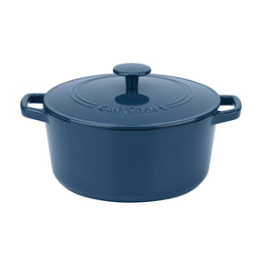 Cuisinart Chef’s Classic™ Enameled Cast Iron Cookware 5 Quart Round Covered Casserole, Blue