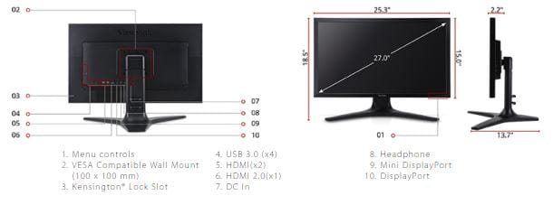 ViewSonic 27" 10-bit Color Processing 4K Monitor