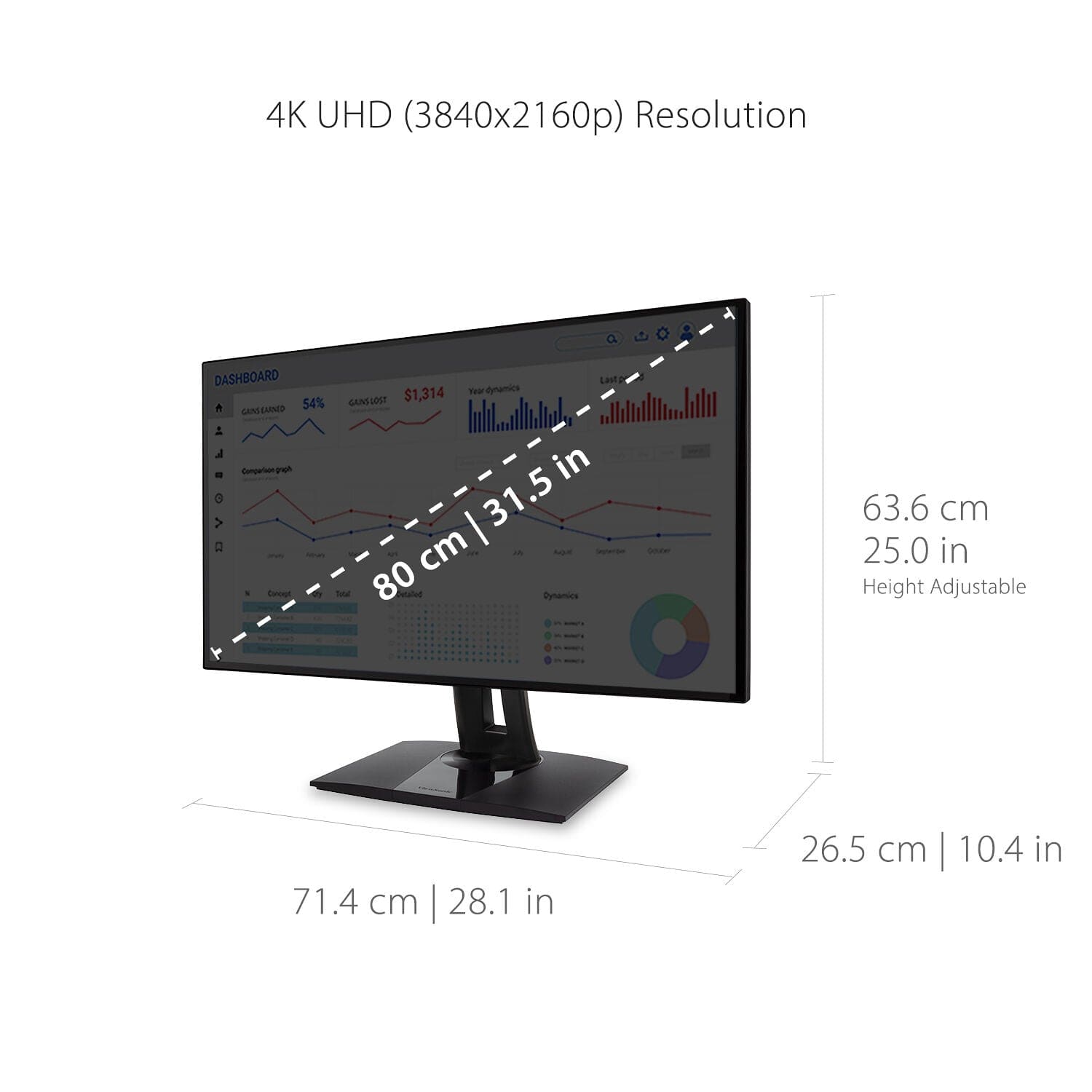 ViewSonic 32" 4K UHD Widescreen Monitor - Certified Refurbished