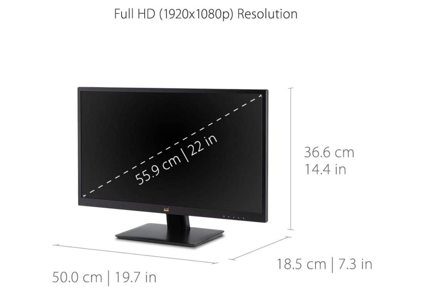 ViewSonic 22 inch Frameless 1080P IPS Monitor - Certified Refurbished