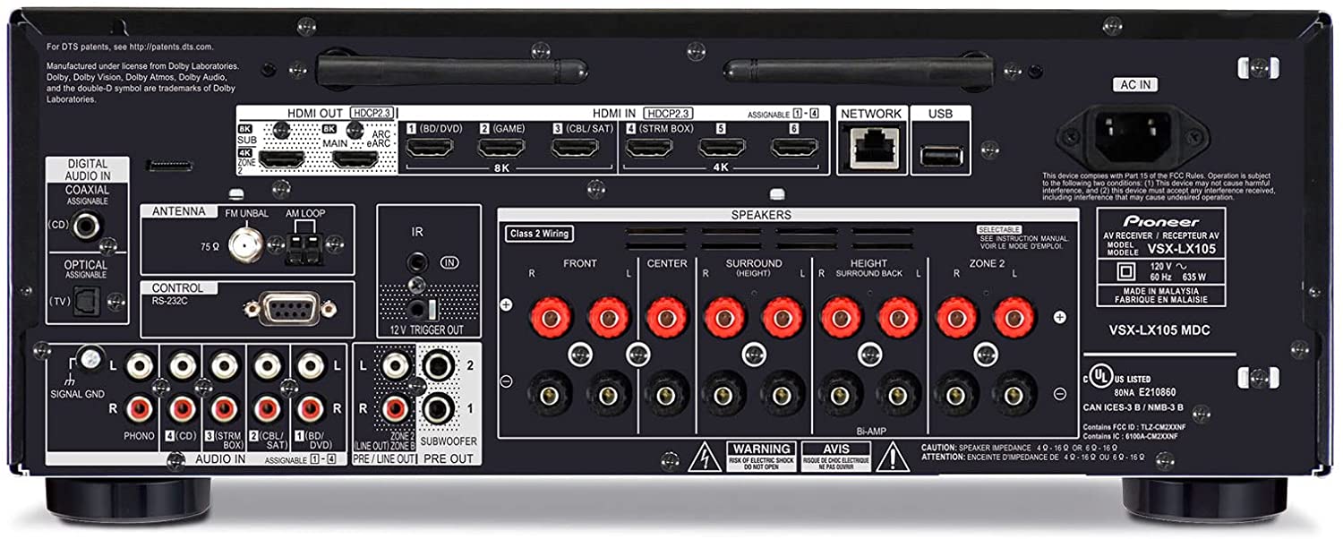 Pioneer VSX-LX105 Elite 7.2 Channel Network AV Receiver