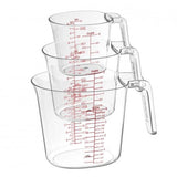 Cuisinart 3 Piece Nesting Liquid Measuring Cup Set, White