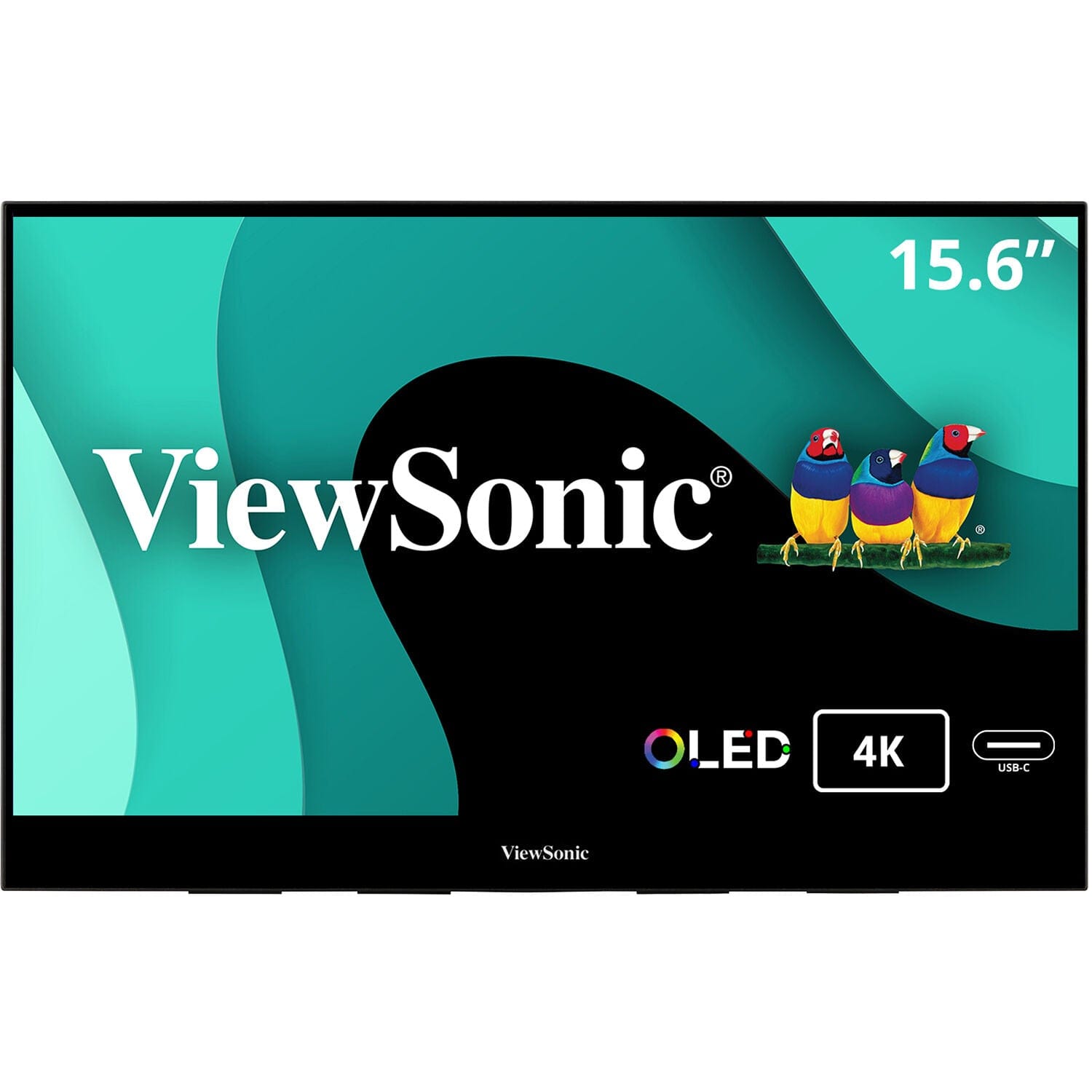 ViewSonic VX1655-4K-OLED 16" 4K UHD 2 Way Powered 60W USB C, Mini HDMI, Dual Speakers Portable OLED Monitor - Certified Refurbished