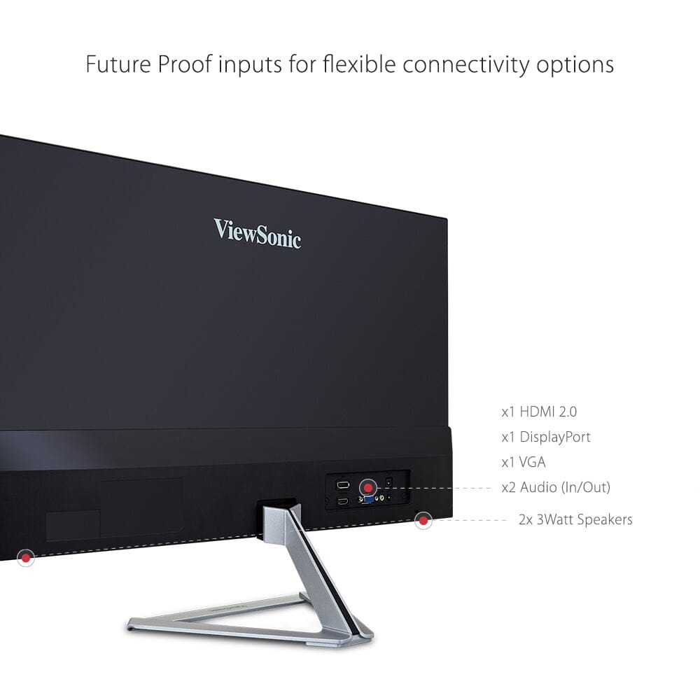 ViewSonic VX2476-SMHD 24" 1080p Widescreen IPS Monitor - Certified Refurbished