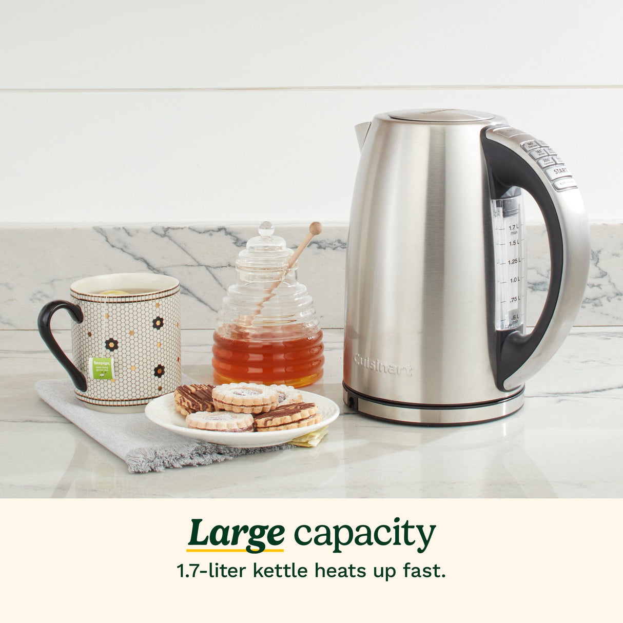 Cuisinart PerfecTemp® Cordless Electric Kettle, Silver