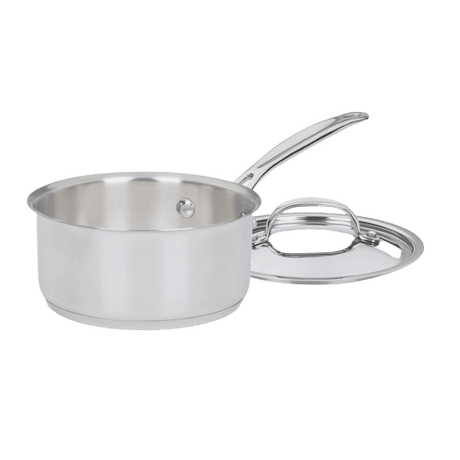 Cuisinart 1 Quart Saucepan with Cover, Silver