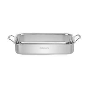Cuisinart 14" Lasagna Pan with Stainless Roasting Rack, Silver