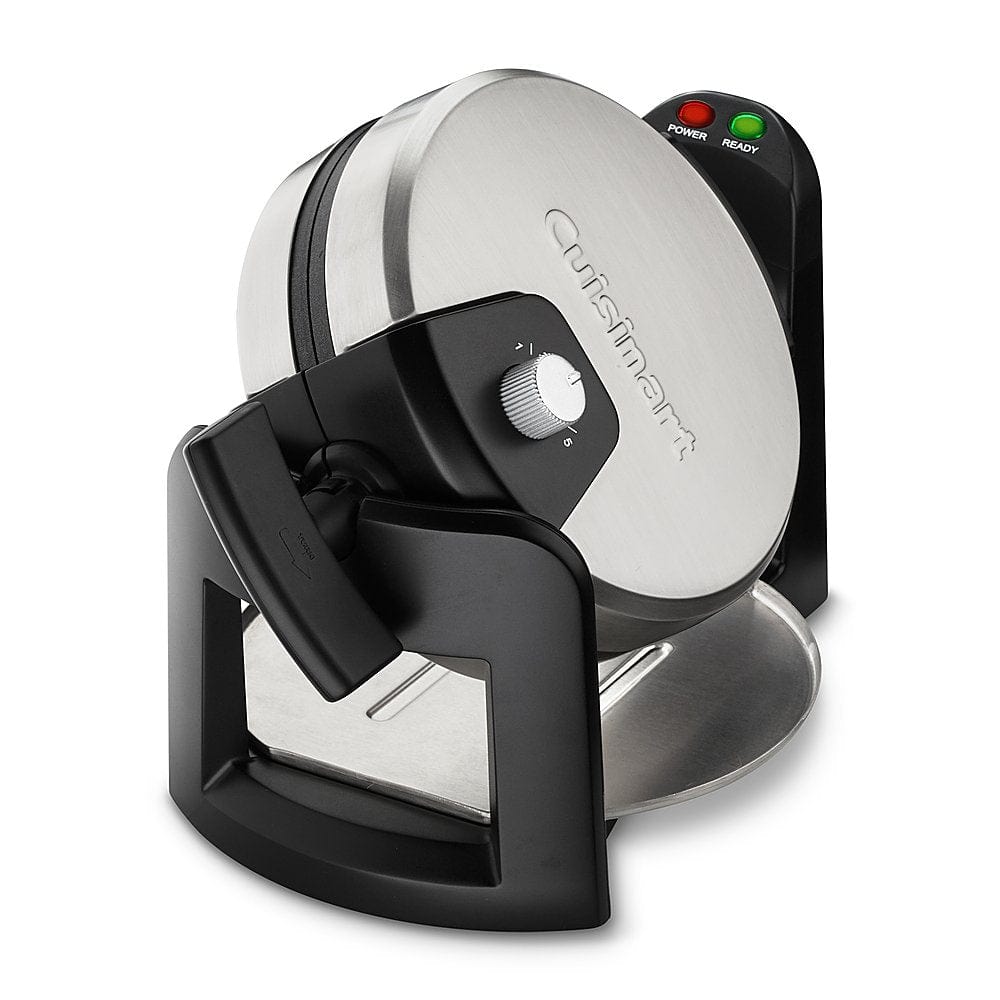 Cuisinart WAF-F30FR Round Flip Belgian Waffle Maker, Black/Silver - Certified Refurbished