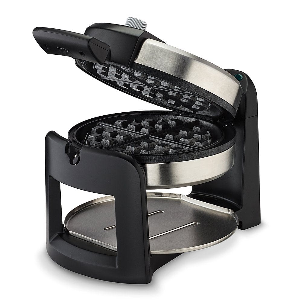 Cuisinart Round Flip Belgian Waffle Maker, Black/Silver - Certified Refurbished