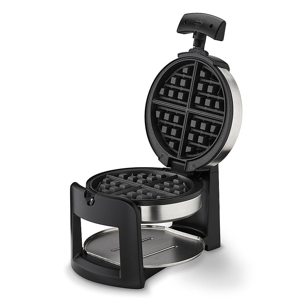 Cuisinart Round Flip Belgian Waffle Maker, Black/Silver - Certified Refurbished