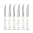 Cuisinart 6pc White Triple Rivet Steak Knife Set, White