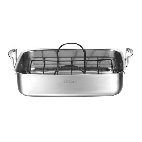 Cuisinart 15" Stainless Steel Roaster with Non-Stick Rack, Silver