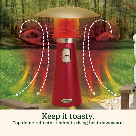 Cuisinart Portable Tabletop Patio Heater, Red