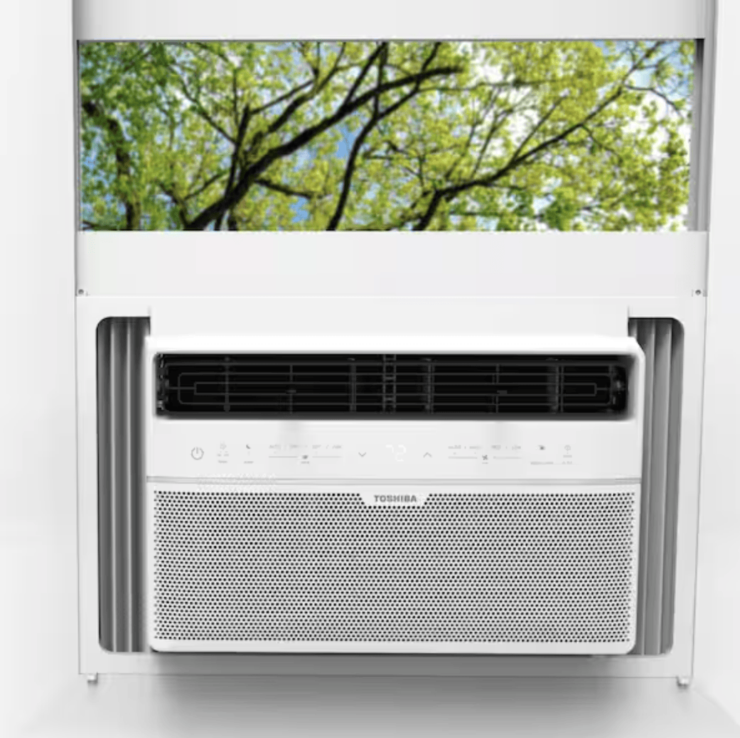 Toshiba 14500 BTU 115V Smart Wi-Fi Window Air Conditioner with Touch Control & Remote for up to 700 sq. ft., White - Certified Refurbished