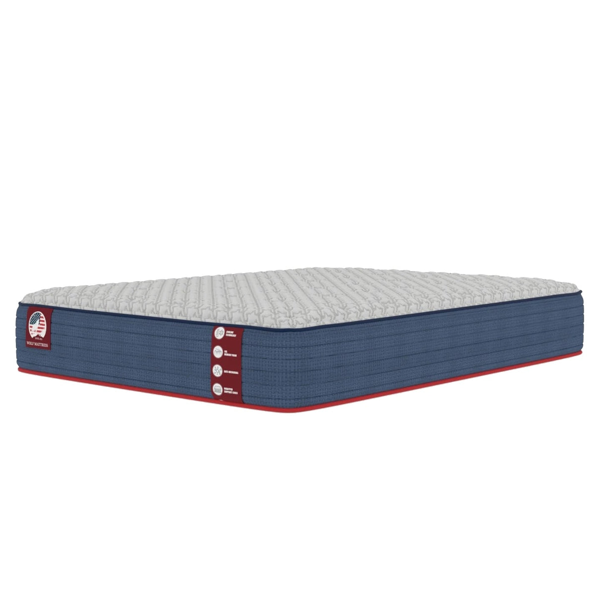Wolf Mattress Full 11-Inch Luna Memory Foam Hybrid Mattress, Plush Comfort, Medium Firm, Cool Touch, Anti-Microbial w/ Pocketed Coil System