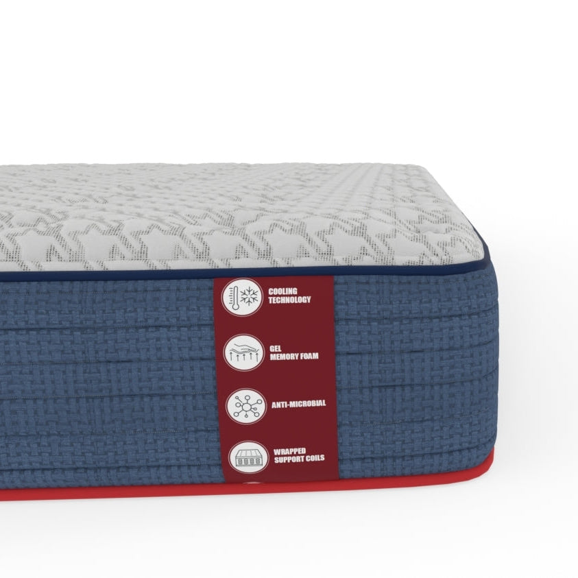 Wolf Mattress Full 11-Inch Luna Memory Foam Hybrid Mattress, Plush Comfort, Medium Firm, Cool Touch, Anti-Microbial w/ Pocketed Coil System