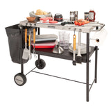Cuisinart Outdoor BBQ Prep Cart, Black Stainless