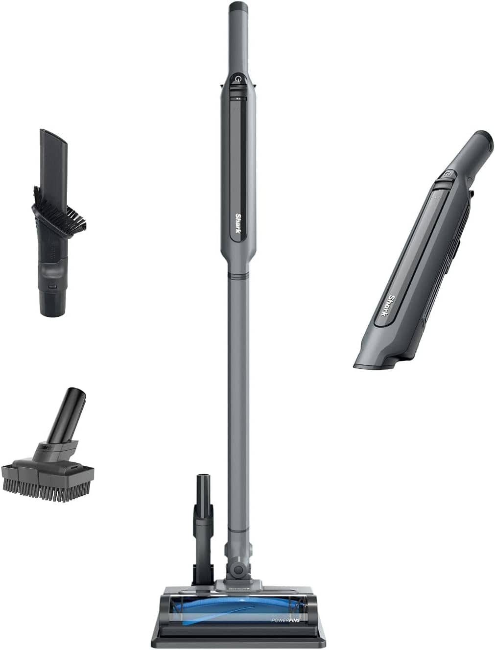 Shark WANDVAC System Pet Ultra-Lightweight Cordless Stick Vacuum with PowerFins Brushroll & Charging Dock - Steel Grey