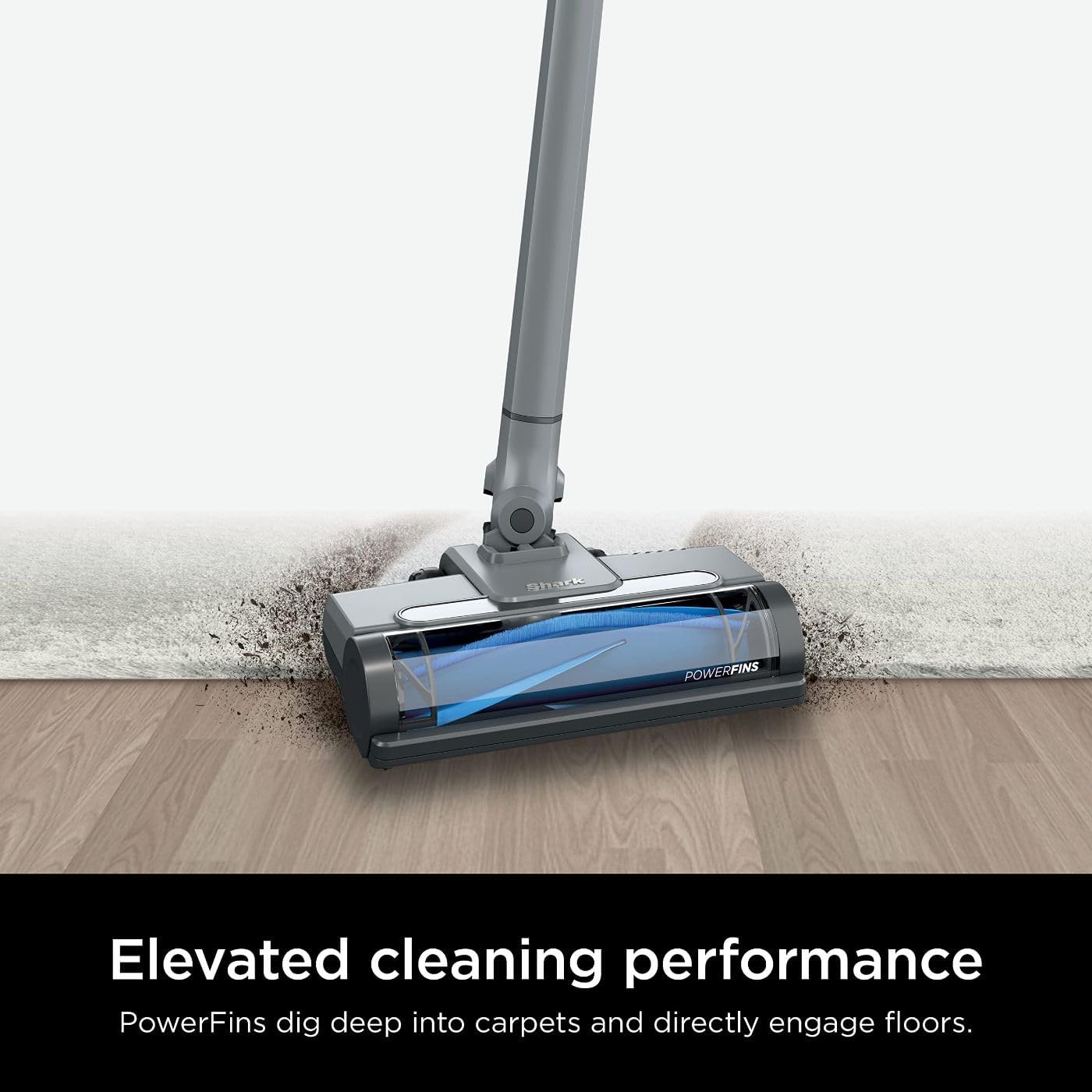 Shark WS642 WANDVAC System Pet Ultra-Lightweight Cordless Stick Vacuum with PowerFins Brushroll & Charging Dock - Steel Grey