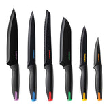 Cuisinart 7pc Ceramic Coated Cutlery Set in Acrylic Block, Multicolor