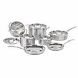 Cuisinart MultiClad Pro Triple Ply Stainless Cookware 12 Piece Set, Silver