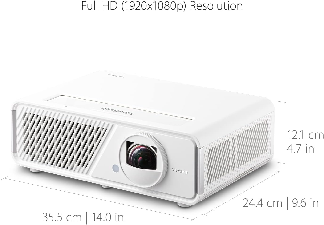 ViewSonic 1080p Short Throw Projector with 2300 ANSI Lumens - Certified Refurbished