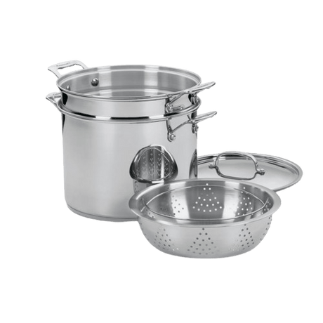 Cuisinart Chef's Classic™ Stainless 12 Quart Pasta/Steamer 4 Piece Set, Silver