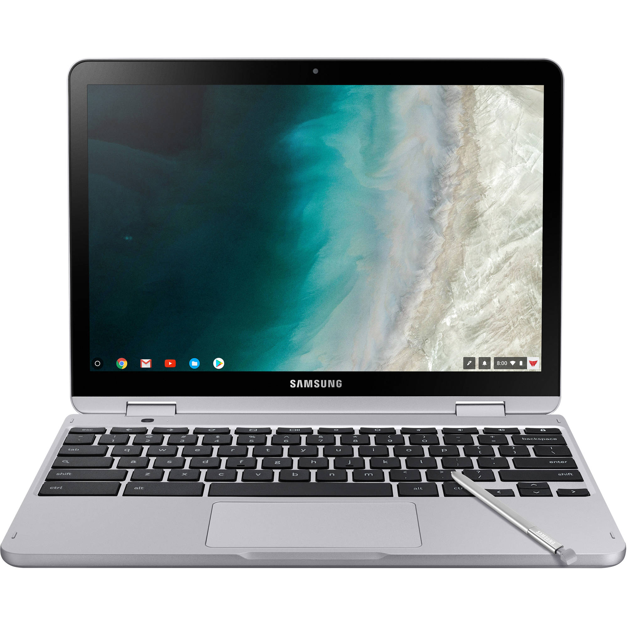 Samsung SR-XE520QAB-K02US-RB Chromebook Plus V2 Gray 12.2" FHD m3-7Y30 4GB 64GB Chrome - Seller Refurbished