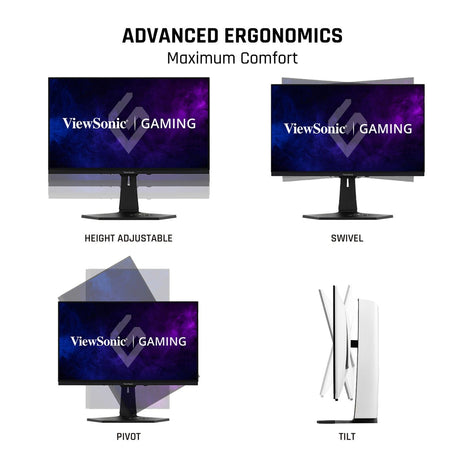 ViewSonic 27" 1440p 240Hz OLED Ergonomic White Gaming Monitor - Certified Refurbished