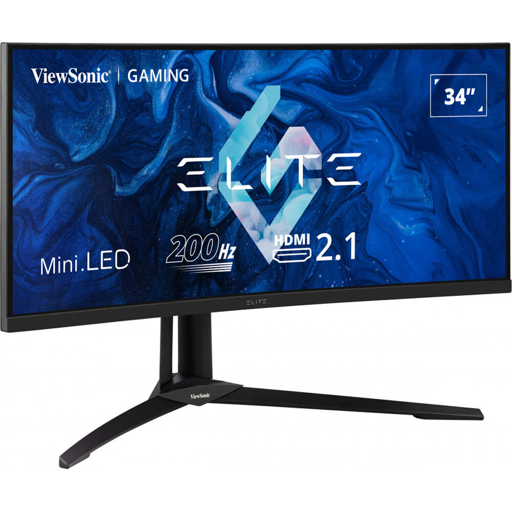 ViewSonic Elite XG341C-2K-S 34" 1440p 200Hz Mini LED Curved Gaming Monitor - Certified Refurbished