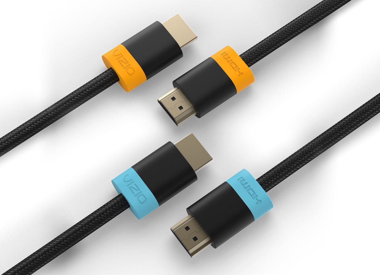 Vizio XHC21-82BN Ultra High Speed HDMI 2.1 Cables 8 Ft. 2 Pack Cables, Random Assorted Colors