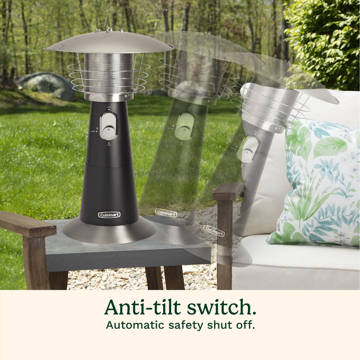 Cuisinart Portable Tabletop Patio Heater, Black