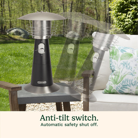 Cuisinart Portable Tabletop Patio Heater, Black
