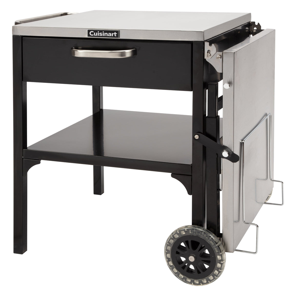 Cuisinart Prep 'n Cook Outdoor Table and Grill Stand, Black Stainless