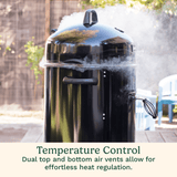 Cuisinart 18" Vertical Charcoal Smoker, Black