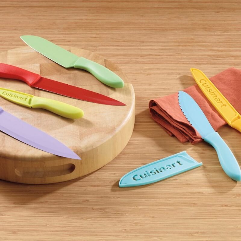 Cuisinart 12 Piece Ceramic Coated Color Knife Set with Blade Guards, Multicolor
